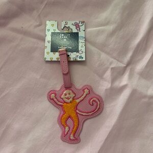 Roller Rabbit x Target Pink & Orange Monkey Luggage Tag